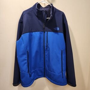 The North Face Navy and Royal Blue Windwall Apex   Jacket Size XXL